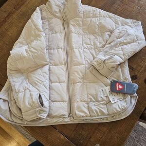 FP Movement by Free People Tan Quilted Jacket